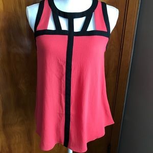 Candies red and black dress tank top